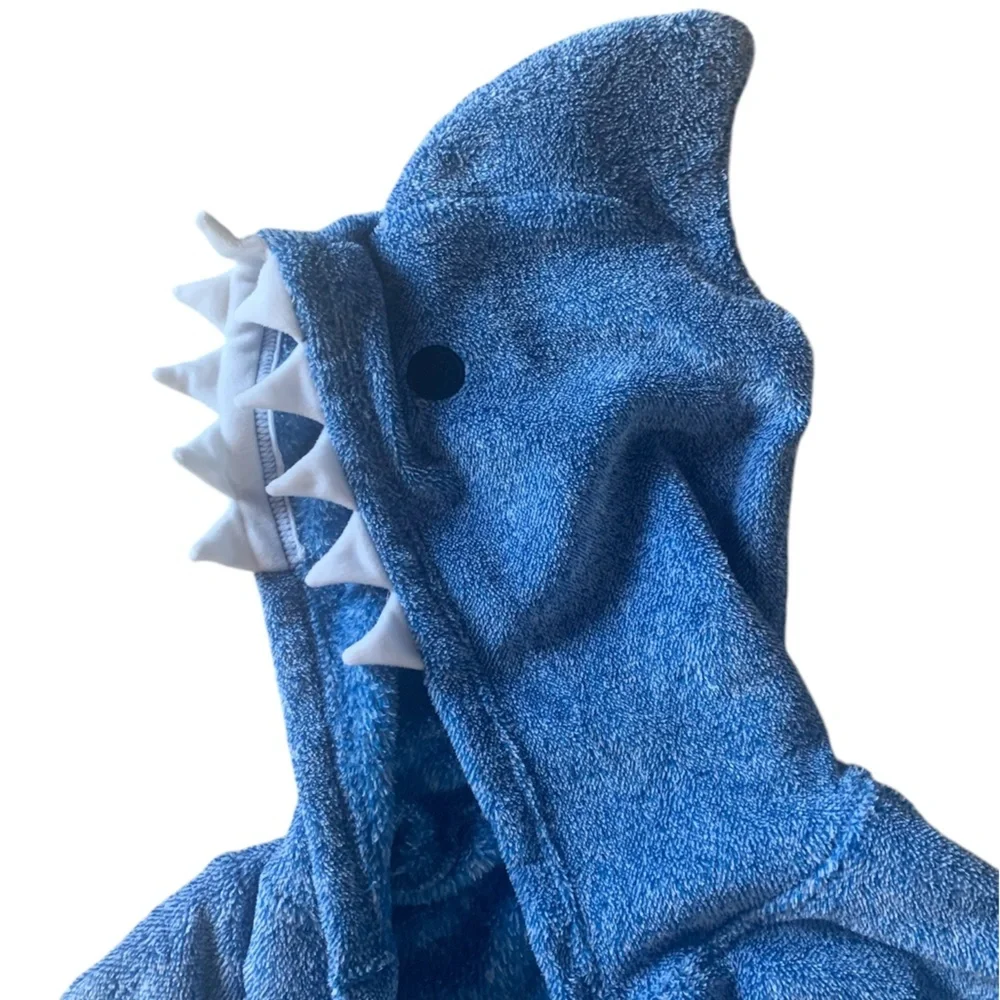 Arizona Jean Co. blue kid’s shark robe size large 14 - 16 unisex ocean beach 🦈